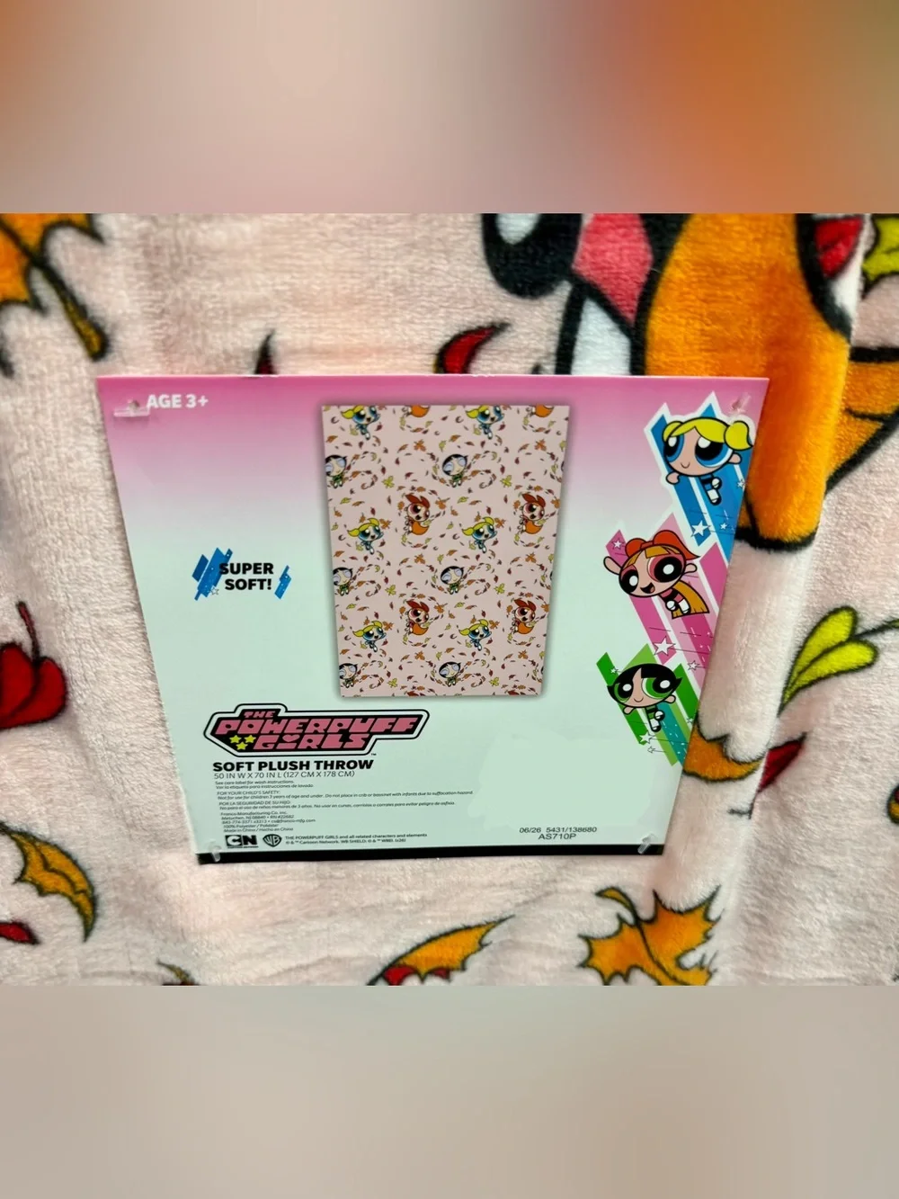 powerpuff girls fall plush blanket throw